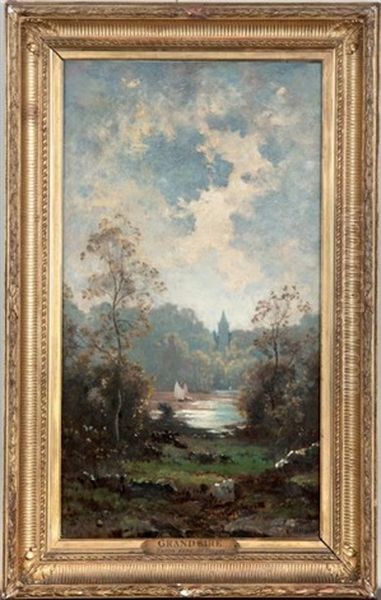 Vallon Dans Les Vosges Oil Painting by Pierre Eugene Grandsire