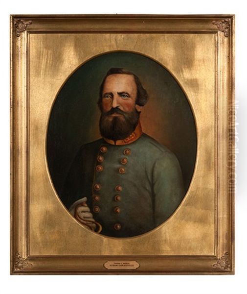 Csa General Thomas Stonewall Jackson Oil Painting by Hiram Grandville