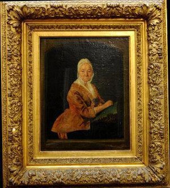 Portrait Of An Elderly Woman Oil Painting by Johann Daniel Bager