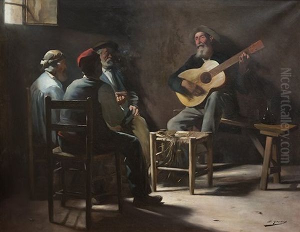 Concierto En La Taberna Oil Painting by Luis Graner y Arrufi