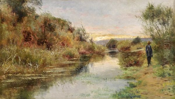 Sudamerikanische Fluslandschaft Oil Painting by Luis Graner y Arrufi