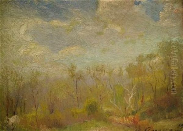 Early Spring Oil Painting by Luis Graner y Arrufi