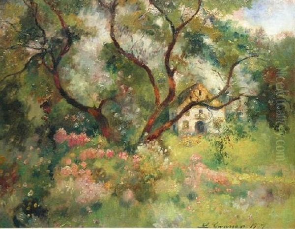 Summer Garden Oil Painting by Luis Graner y Arrufi