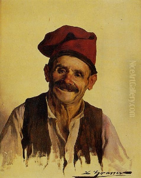 Le Rieur Oil Painting by Luis Graner y Arrufi