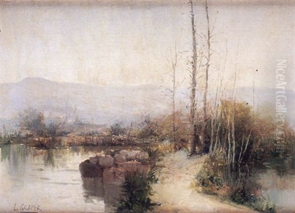 Camino En El Lago Oil Painting by Luis Graner y Arrufi