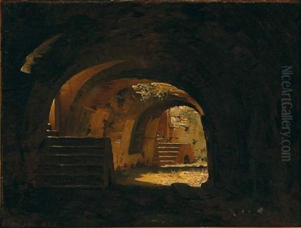 Les Coulisses Du Colisee Oil Painting by Francois Marius Granet