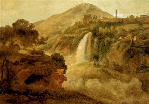 View Of The Roman Campagna Oil Painting by Francois Marius Granet