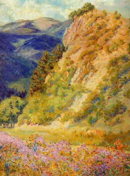 Touch-me-not Mountain, Ute Park, New Mexico Oil Painting by Blanche Chloe Grant