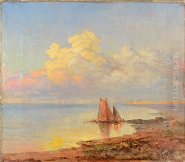 California Coastal Scene Oil Painting by Charles Henry Grant