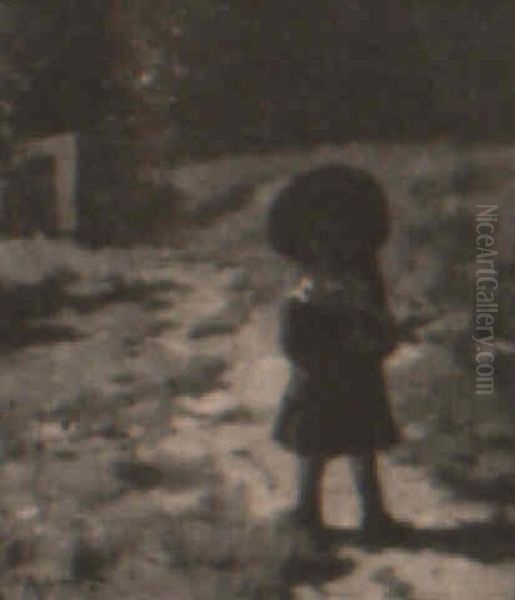 Young Girl In A Landscape by Clement Rollins Grant