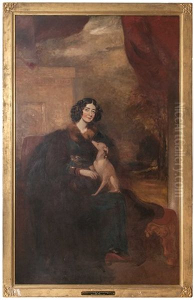 Lady Frances Arabella 5th Countess Of Lanesborough Oil Painting by Sir Francis Grant