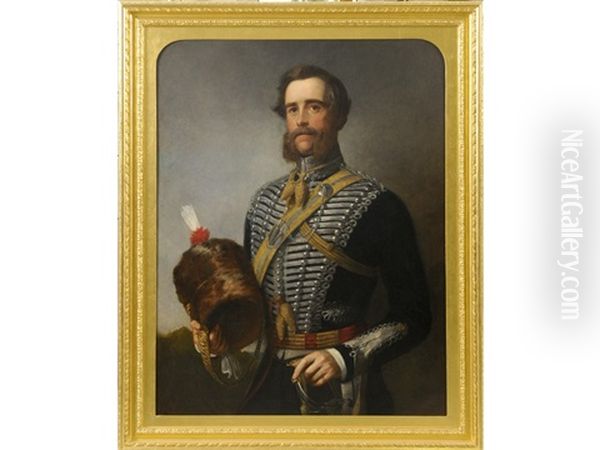 Portrait Of Sir Henry Bouverie Poulet St. John Midmay, 5th Bt. (1810-1902) Oil Painting by Sir Francis Grant