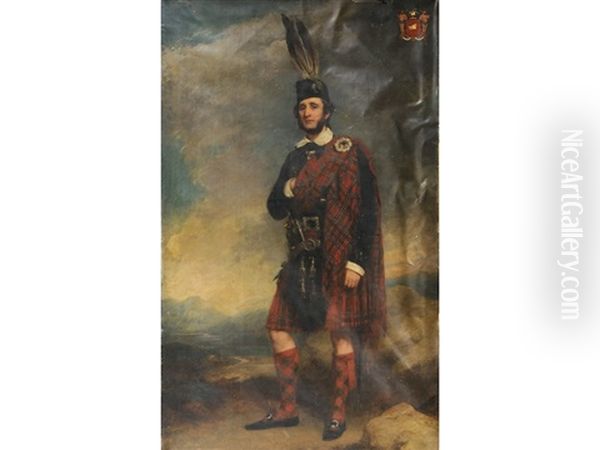 Portrait Of Duncan Macdonell Chisholm Of Chisholm, The Chisholm (1811-1858), Clan Chief And Officer In The Coldstream Guards Oil Painting by Sir Francis Grant