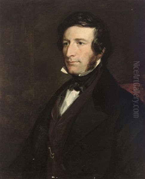 Portrait Of Sir George Cornewall Lewis Oil Painting by Sir Francis Grant