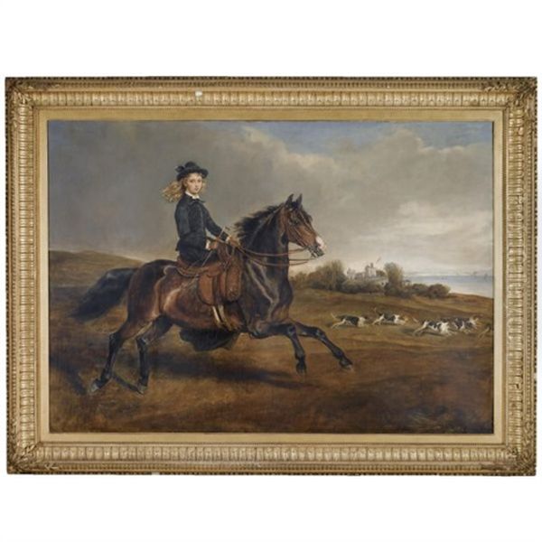 Portrait Of Lady Victoria Leveson-gower On Her Pony Lady Whitworth Oil Painting by Sir Francis Grant