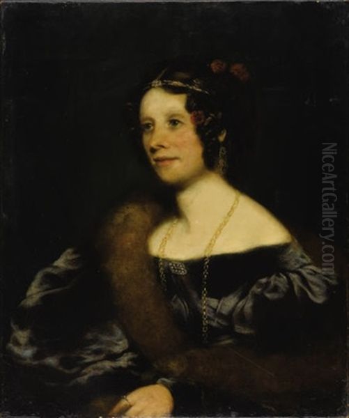 Portrait Of Lady Digby Oil Painting by Sir Francis Grant