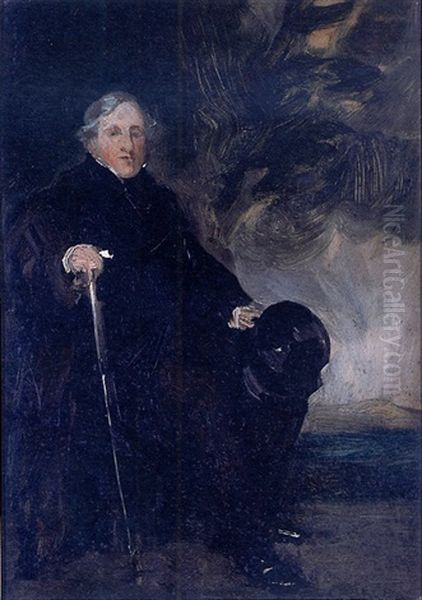 Portrait Of Lord Broughton Oil Painting by Sir Francis Grant