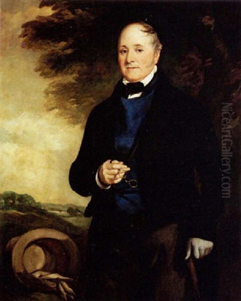 Portrait Of Edward Chuck Oil Painting by Sir Francis Grant