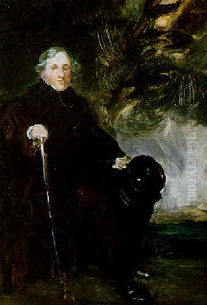 Portrait Of A Gentleman, Seated, Wearing A Dark Suit Oil Painting by Sir Francis Grant