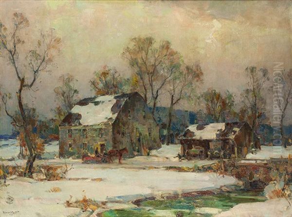 Winter Oil Painting by Walter Granville-Smith