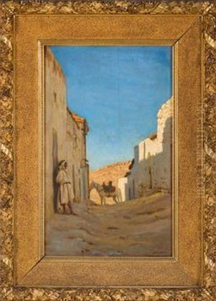 Arabische Gasse Oil Painting by August-Jean-Francois-Jean-Baptiste le Gras