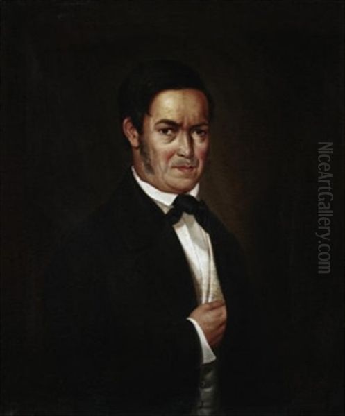 Portrait Des Gouverneurs Von Valparaiso Oil Painting by Otto Grashof