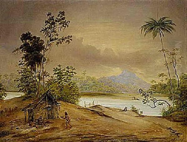 Rio Parahiba Bei Aldea Da Pedra, Brazil Oil Painting by Otto Grashof