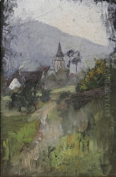 Kirche In Glottertal Oil Painting by Franz Graessel