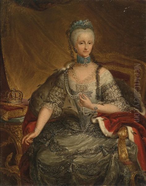 Bildnis Der Konigin Maria Antonia (antoinette) Fernanda Von Sardinien, Herzogin Von Savoyen, Infantin Von Spanien (1729-1785) Oil Painting by Amadeo Grassi