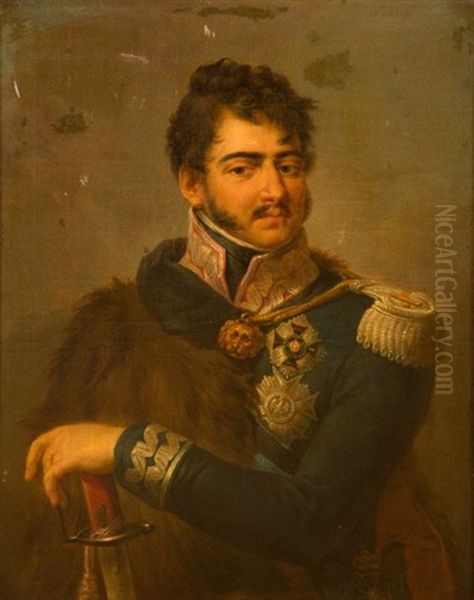 Portrait Du Prince Josef Antoni Poniatowski Oil Painting by Giuseppe (Josef) Grassi