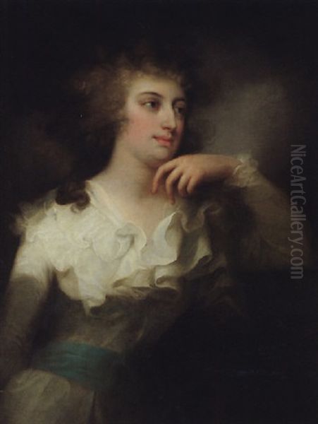 Portrait Of Pauline Herzogin Von Wurtemberg, Princess Metternich Oil Painting by Giuseppe (Josef) Grassi