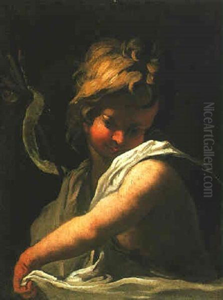 The Infant Saint John The Baptist Oil Painting by Nicola Grassi