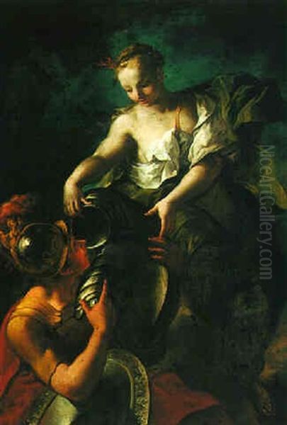 Venus Giving Armour To Aeneas Oil Painting by Nicola Grassi