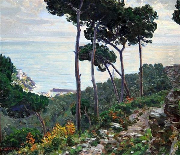 Nervi Oil Painting by Giuseppe Grassis