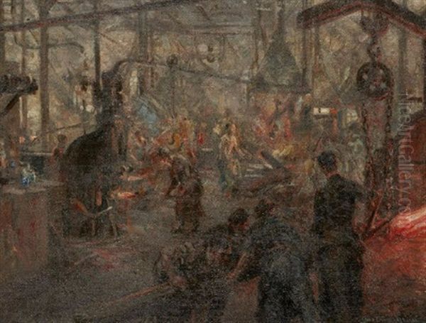 La Revolution Industrielle Oil Painting by Gustave Adolphe Grau