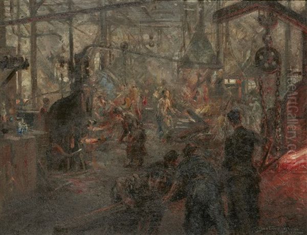 La Revolution Industrielle Oil Painting by Gustave Adolphe Grau