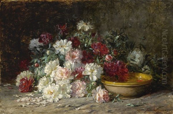 Bouquet Of Peonies Oil Painting by Abbott Fuller Graves