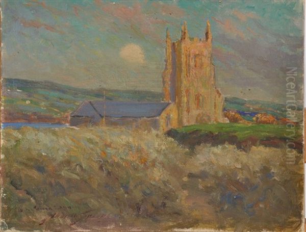 Lelant Church Oil Painting by Abbott Fuller Graves