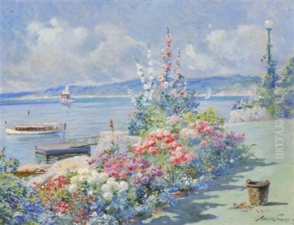 Garden House, Gloucester Oil Painting by Abbott Fuller Graves