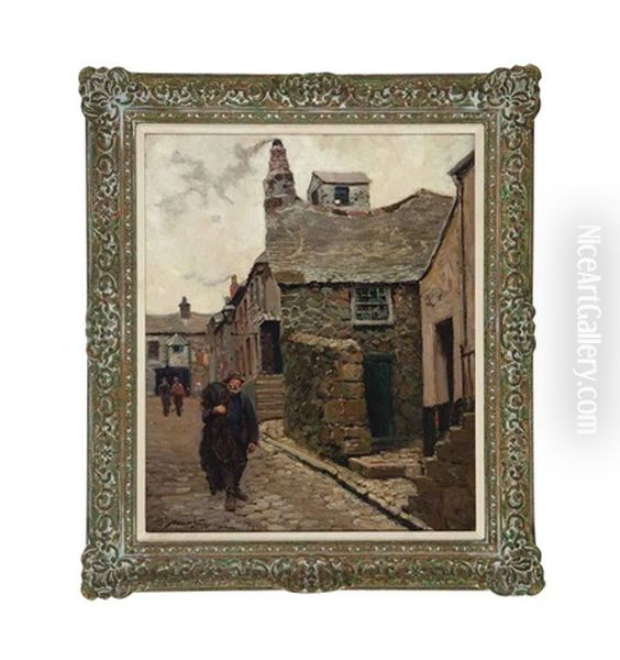 Oldest House At St. Ives, Cornwall, England Oil Painting by Abbott Fuller Graves