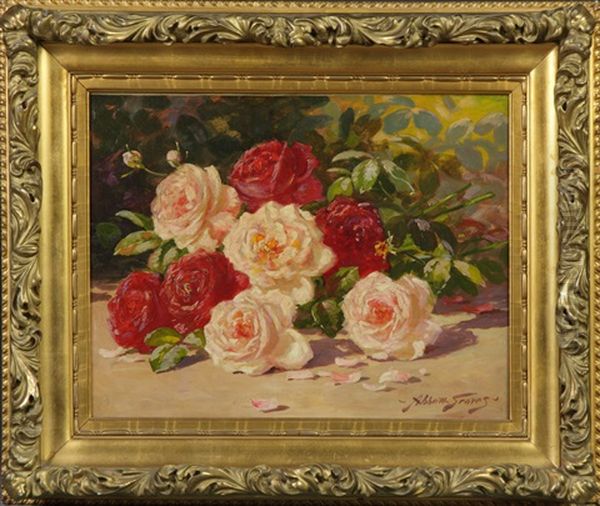 Still Life Of Roses Oil Painting by Abbott Fuller Graves