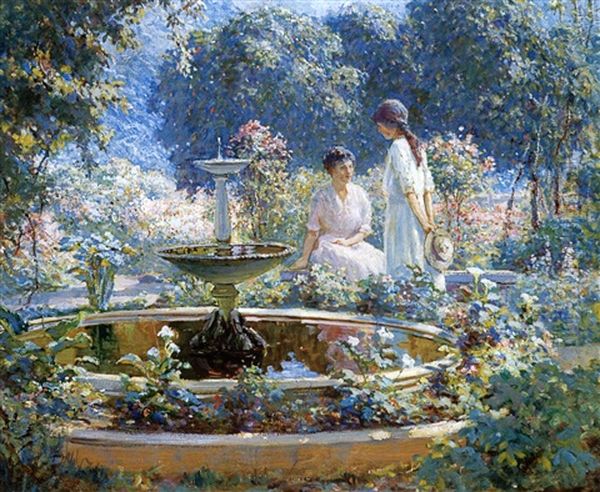 The Fountain Oil Painting by Abbott Fuller Graves