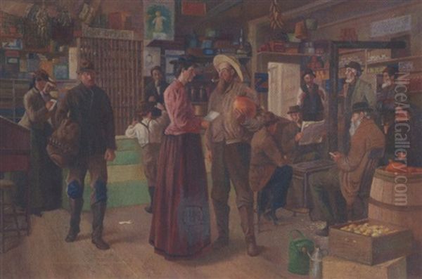 General Store Oil Painting by Abbott Fuller Graves