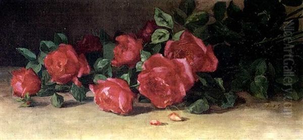 Red Roses Oil Painting by Abbott Fuller Graves