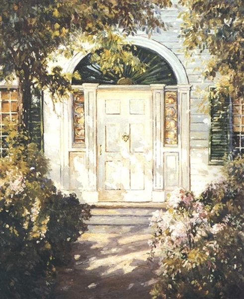 Kennebunk Door Oil Painting by Abbott Fuller Graves