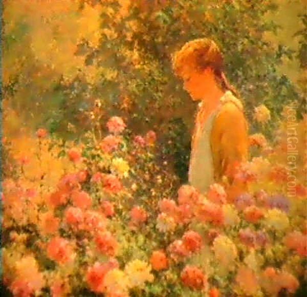 The Poppy Girl Oil Painting by Abbott Fuller Graves