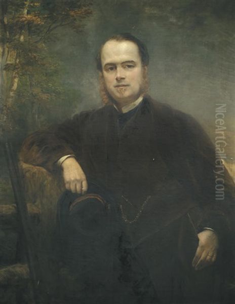 Portrait Of Sir Charles Du Cane Oil Painting by Henry Richard Graves