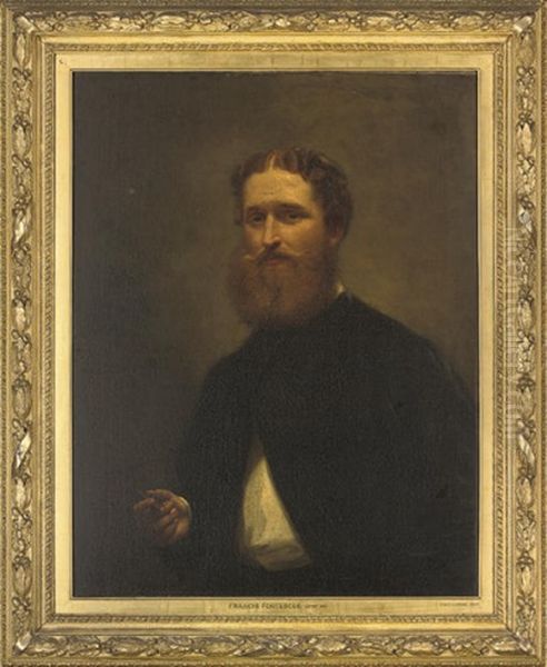 Portrait Of Francis Fortescue Smoking A Cigar Oil Painting by Henry Richard Graves