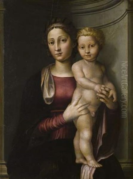 La Vierge A L'enfant Oil Painting by Leonardo Grazia