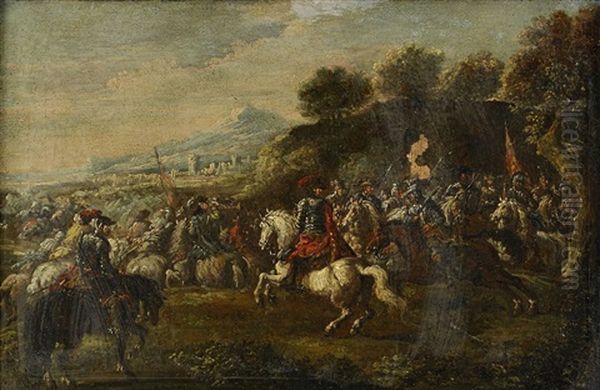 Batalj Oil Painting by Ercole Graziani the Younger